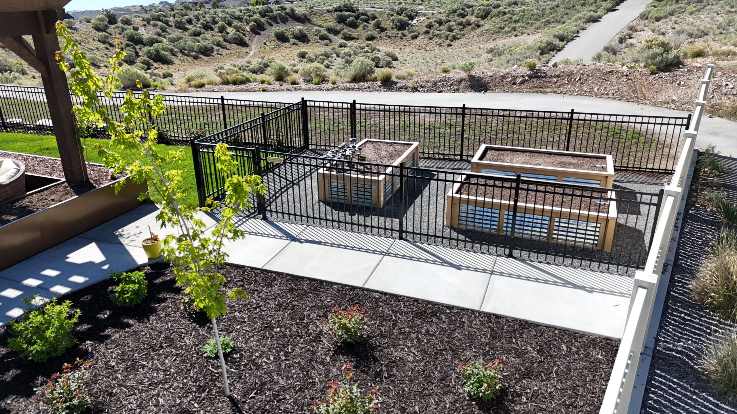 Garden planter box installation